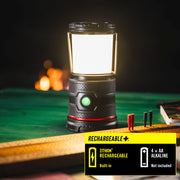 Coast Outdoor Lantern, EAL30R, 1000 Lumen Rechargeable with USB-C Power Bank, Five Light Modes, Black Aluminum