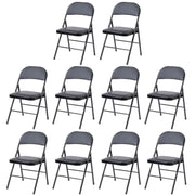Edx Zdy-bk-10 Folding Chair with Sturdy Metal Frame, Black (10 Pack)