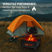 Coleman Pack-A-Way Portable Fire Pit, Collapsible 10 in, Stainless Steel, Black, PA-2000