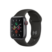Apple Watch Gen 5 Series 5 Cell 40mm Space Gray Aluminum - Black Sport Band MWWQ2LL/A