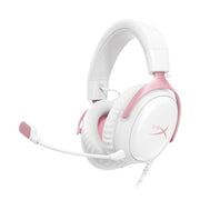HyperX Cloud III Wired Gaming Headset White/Pink 53mm Drivers DTS Spatial Audio