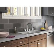 KOHLER Rubicon Kitchen Faucet, 2-Handle Standard with Side Spray, Polished Chrome, Brass Construction, Swivel Spout, R26582-CP