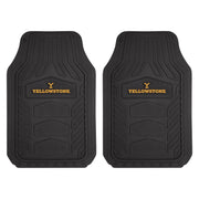 Plasticolor Yellowstone WeatherPro Front Floor Mats, Heavy Duty Flexible Rubber, Universal Fit with Trim-to-Fit Design, Black, Set of 4, 001453R01