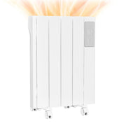 BREEZEHEAT WH001-800W 800W Panel Heater - Electric Wall/Freestanding Aluminium Radiator/LED Display
