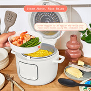 Beautiful 14-Cup Electric Rice and Grain Cooker with EverGood Ceramic Nonstick Coating, Sage Green, 19857