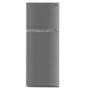 Farberware Frost Free Top Mount Refrigerator, 14.8 cu ft, Silver with Textured White Door, Adjustable Glass Shelves, Energy Efficient