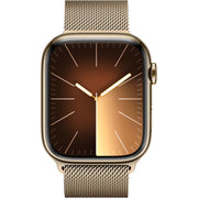 Apple Watch Gen 9 Series 9 Cell 45mm Gold Stainless Steel - Gold Milanese Loop MRMU3LL/A