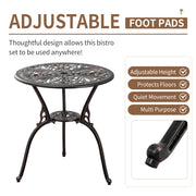 PATIO-IN PAB-104BR Outdoor Bistro Set 3 Piece Cast Aluminum Patio Bistro Sets Bronze