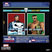Hasbro Marvel Legends Gamerverse Punisher & Nick Fury 6-Inch Action Figure 2-Pack, Retro Vintage-Inspired, Gaming Accessories Included, G1871