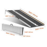 KFFKFF Folding Wheelchair Ramp: A Portable Aluminum Threshold Ramp, 5 ft Long, Supports up to 800 lbs