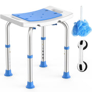 Kekoy 202D-3 Shower Chair for Elderly, 500lb Adjustable Height Bath Seat with Tool-Free Assembly