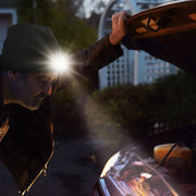 CAPLight 990426299 Rechargeable 4.0 2 Knit Black/Fleece RT APX Beanies, Real Tree & Black  Black Knit
