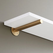 Signature Hardware SH554003SB Large Bar Brass Shelf Bracket - 8-1/4 