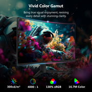Z-Edge UG27S 27 Inch Curved Gaming Monitor, FHD 1080P, 300Hz Refresh Rate, 1ms Response Time, AMD FreeSync, HDR, Black