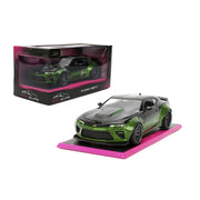 Jada Toys Pink Slips 2016 Chevrolet Camaro SS Widebody Diecast Vehicle, 1:24 Scale, Green/Black