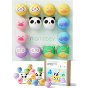 Momcozy Natural Bath Bombs Gift Set, 14 Pcs, 7 Cute Animal Shapes, Organic Essential Oils, Gentle pH 6.0 Formula