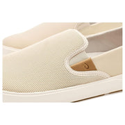 OluKai Laeahi Nui Men's Slip-On Sneakers, Breathable Mesh and Full-Grain Leather, Lightweight Casual Walking Shoes, Tapa Tan, Size 10, 10580-2034