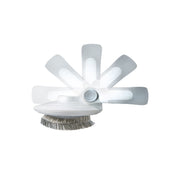 Pet Life 'Gyrater' Travel Self-Cleaning Swivel Grooming Slicker Pet Brush - WHITE ONE SIZE