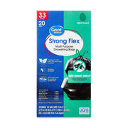 Great Value 33-Gallon Tall Kitchen Trash Bags - Strong Flex Material, Pack of 40, Black
