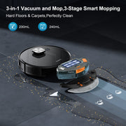 GOOVI Robot Vacuum and Mop, 11500Pa Suction, 360 LiDAR Navigation, Self-Empty Station with 3.5L Dust Bag, Pet Friendly, 180-Minute Runtime, D13SMAX