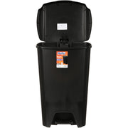 Hefty 13-Gallon Step-On Trash Can, Black Rugged And Durable (1)