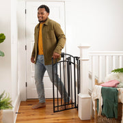 Kids2 Ingenuity The Doorway 48W Series Pet and Baby Gate, Adjustable 28.5-48 in Wide, 36 in Tall, Metal Frame, No-Drill Pressure Mount, Black