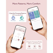 Momcozy M9 Hands Free Mobile Flow Double Breast Pump, App-Controlled, Hypoallergenic Tritan, 150ml Capacity, Cozy Red