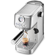 CASABREWS 3700GENSE-US-CAS-SIL-58mm 3700Gense 20 Bar Espresso Machine and Coffee Maker with Milk Frother, Silver
