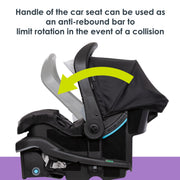 Baby Trend EZ-Lift Pro Infant Car Seat, Lightweight, Plush Cushioning, Adjustable Harness, Dash Black, 92407677
