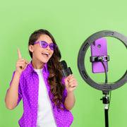 Core Innovations Wireless Bluetooth Karaoke Microphone with Built-in Hi-Fi Stereo Speakers, HD Recording, Portable Rechargeable, Black, KRMC100