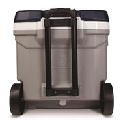 Igloo MaxCold Latitude 62Qt Rolling Cooler, Insulated Hard Shell Ice Chest, Carbonite, All-Terrain Wheels, Locking Telescoping Handle