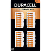 Duracell DA13B32ZM Hearing Aid Size 13 Batteries, 32 Count