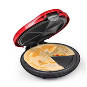 Taco Tuesday TCTEQM10RD 10 In. Electric Quesadilla Maker with Extra Stuffing Latch in Red