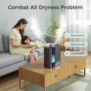 ALROCKET 8L Ultrasonic Whole House Humidifier, Warm and Cool Mist, 1000 sq ft Coverage, 80H Runtime, Quiet Operation, Black, DH-JS16