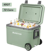 SUNOYAR 72 Can Hard Sided Thermocooler, Green