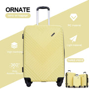 Travelhouse TH23088YE 3 Piece Expandable Hardshell Hardside Luggage Set (Yellow)