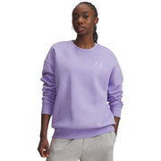 Under Armour Icon Fleece Oversized Crew Women's Sweatshirt, Transparent White, Small, 1379475