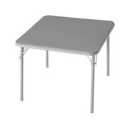 Little Nest Toddler Table and Chair Set, 3 Piece Steel Construction, Gray, 24 in Square Table