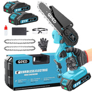 GPED Mini Chainsaw, 6 inch Portable Electric Chainsaw Cordless, Blue