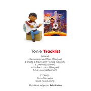 Tonies Miguel Audio Toy Figurine, Disney Pixar Coco, Multicolor, Plastic, 5 Songs and 2 Stories, English and Spanish, 10000652