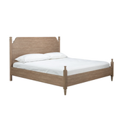 My Texas House King Platform Bed, Brushed Oak Finish BOX 1