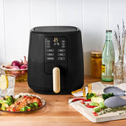 Beautiful 3 Quart Digital Air Fryer with TurboCrisp Technology, EverGood Ceramic Nonstick Coating, Black Sesame, Model 29015