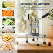 Lemonenergy Commercial Vegetable Fruit Chopper Food Dicer with 1/4, 3/8, 1/2 Inch Stainless Steel Blades, Aluminum Alloy Frame, Silver