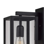 Globe Electric 44314 Hurley Black Modern Indoor/Outdoor 1-Light Wall Sconce