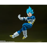 Bandai Spirits S.H.Figuarts Super Saiyan God Super Saiyan Vegeta Action Figure with Pearl Blue Aura, 135mm, BAS66458