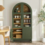 Better Homes & Gardens BHF336158813034 Juliet Kitchen Rounded Arch Cabinet, Deep Green Finish