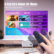 Magcubic L018 Projector, Native 1080P with 4K Support, 650 ANSI Lumens, WiFi 6, Bluetooth 5.4, Auto Focus, Auto Keystone Correction, Voice Control