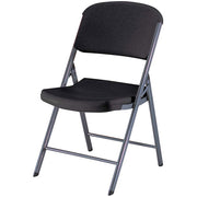 Lifetime 80187 Classic Commercial Folding Chair, Black with Gray Frame, 4 Pack