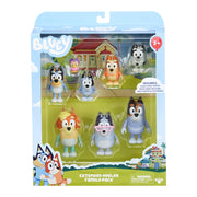 Bluey Extended Heeler Family Pack Figures Bingo Chilli Bandit Socks Muffin Uncle Stripe Uncle Rad Nana and Chattermax Preschool