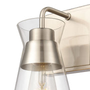 Elk Home Brookville 1-Light Vanity Light with Burnished Brass Finish and Clear Glass Shade, 5-Inch Wide, 47670/1